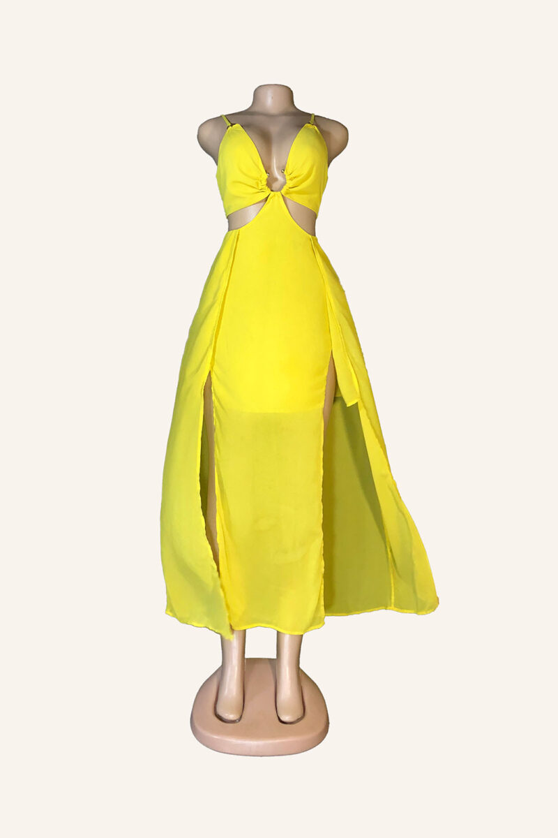 Shein Vibrant Cut-Out Maxi Dress