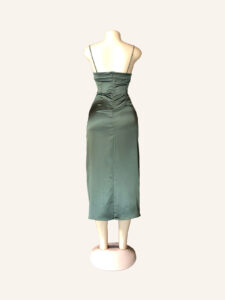 Beautiful Sleek Satin Midi Dress - Image 2