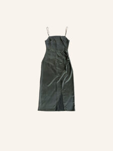 Beautiful Sleek Satin Midi Dress - Image 3