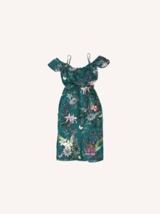 Oasis Floral Cold-Shoulder Midi Dress - Image 3