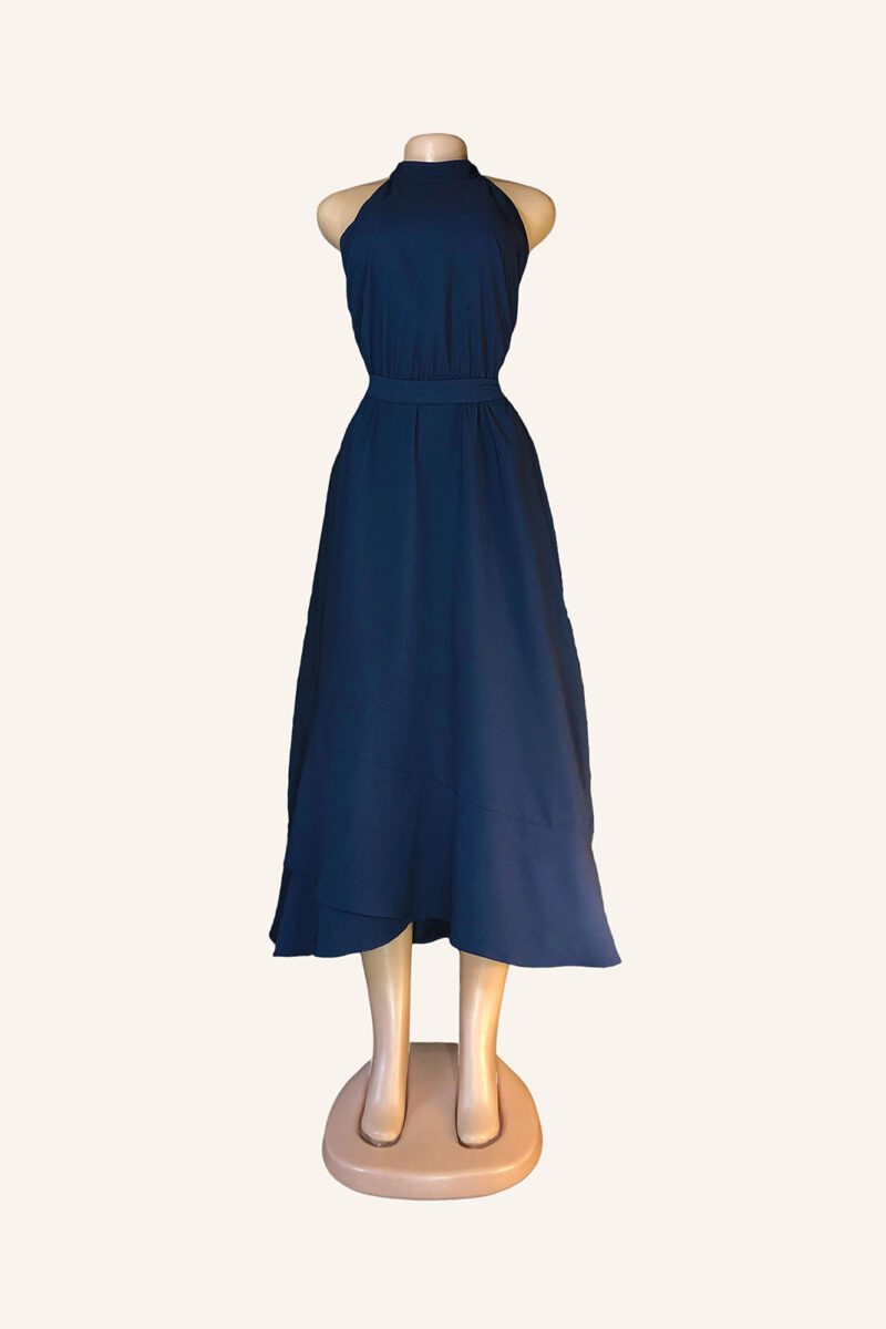 Wallis Navy Blue Elegant Dress