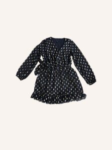 New Look Glam Wrap Dress with Gold Accents - Image 3