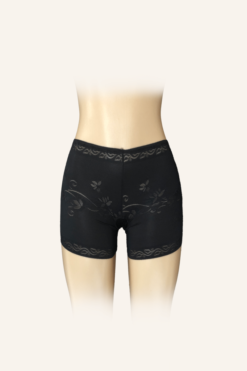 Women High-Waisted Black Lace boyshorts