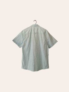 Men's Light Blue Printed Short-Sleeve Shirt - Image 2