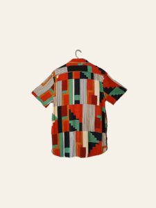 Geometric Print Short-Sleeve Button-Up Shirt - Image 3
