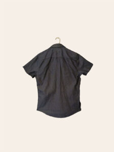 Classic Navy Blue Short-Sleeve Button-Up Shirt - Image 2