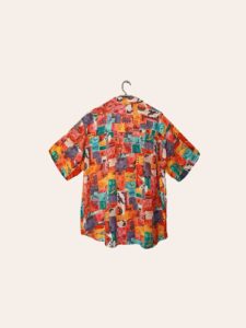 Vibrant Abstract Print Hawaiian Shirt – Short Sleeve Casual - Image 2
