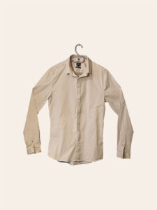 Classic Beige Button-Down Shirt – Premium Cotton Blend - Image 3