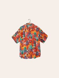 Vibrant Abstract Print Hawaiian Shirt – Short Sleeve Casual - Image 3